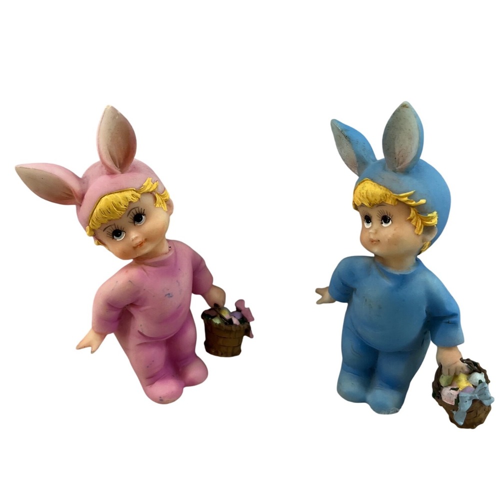 Vintage Sonny Angel Kids Figurine Set Pink Blue Holland/or Dona‎ Mold